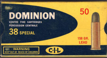 CIL .38 Special 158 gr. ammo box