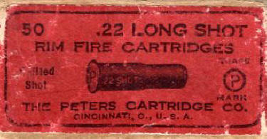Peters rim fire .22 Long shot cartridges box