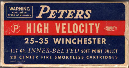 Peters .25-35 Winchester 117 gr. ammo box