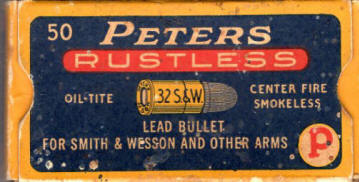 Peters .32 S&W ammo box