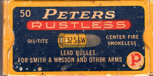 Peters .32 S&W ammo box