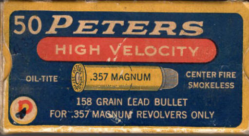 Peters .357 Magnum 158 gr. ammo box