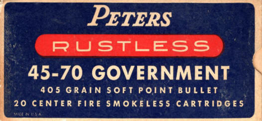 Peters .45-70 Government, 405 gr. soft point ammo box
