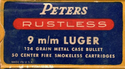 Peters 9mm Luger 124 gr. ammo box