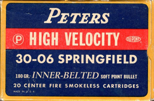 Peters .30-06 Springfield 180 gr. ammo box