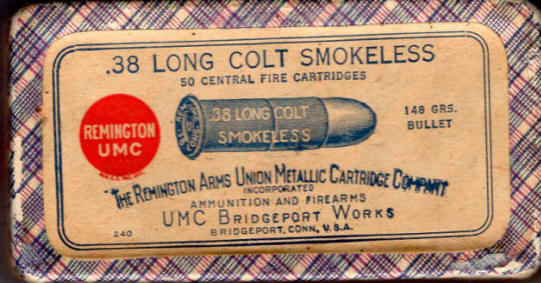 .38 Long Colt Smokeless UMC  Specially adapted for .38 Colt Double Action revolver
