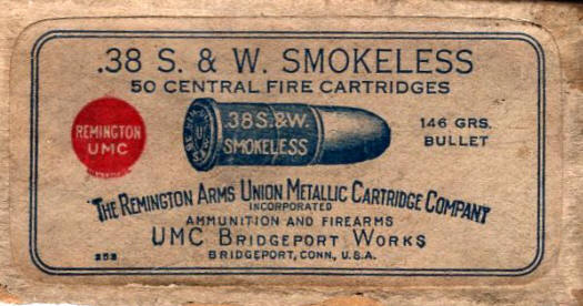 UMC .38 S&W Smokeless, central fire cartridges 146 gr. ammo box