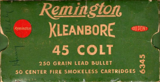 Remington .45 Colt 250 gr. ammo box