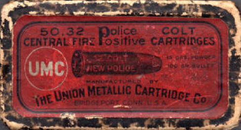 UMC .32 Colt Police Positive Colt cartridges, Colt New Police ammo box