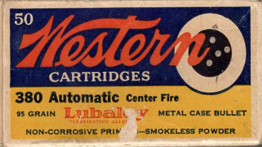 Western .380 Automatic 95 gr. ammo box