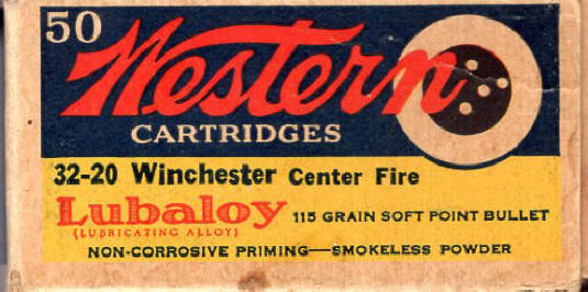 Western .32-20 Winchester 115 gr. ammo box