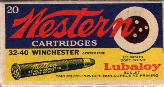 Western .32-40 Winchester 165 gr. ammo box