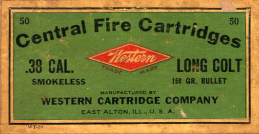 Western .38 Long Colt, 158 gr. ammo box
