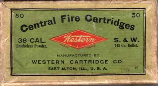 Western 38 S&W, 145 gr. ammo box