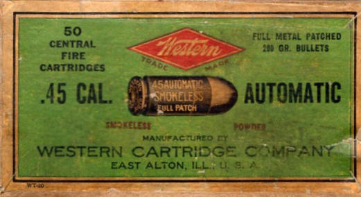 Western .45 Automatic full metal patched 200 gr. smokeless