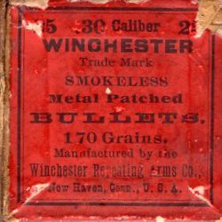 Winchester .30 Winchester metal patched 170 gr. bullets box