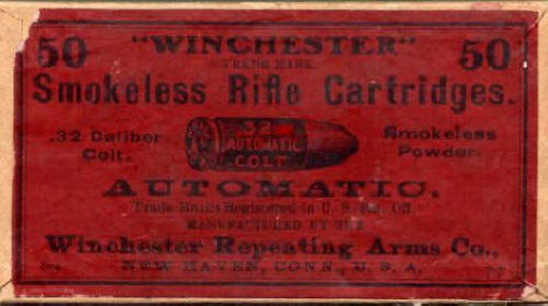 .32 Win. Colt Automatic, rare 1903  WRACo 32 CA ammo