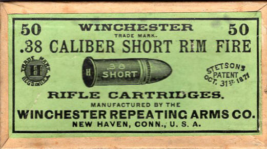 Win. .38 Short Rim Fire Rifle Cartridge, Stetson's Pat