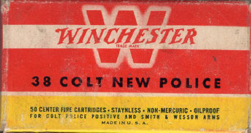 Winchester .38 Colt New Police 150 gr. ammo box