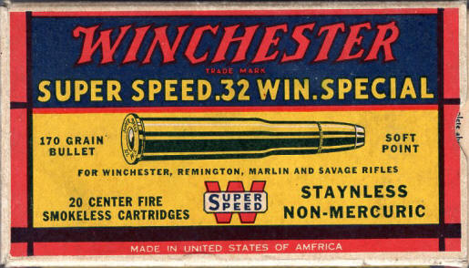 Winchester .32 Super Speed Winchester Special 170 gr. ammo box