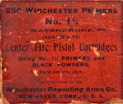 Winchester No. 1 1/2 Primers, black powder, 250 count box