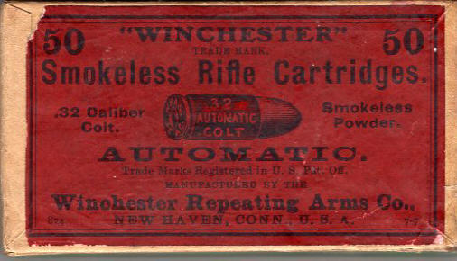 Rare Winchester .32 Colt Automatic Smokeless Rifle Cartridge 