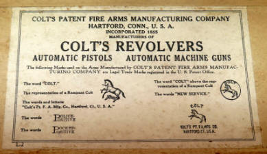 Colt police positive box interior box label-1
