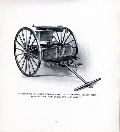 1914 Colt's automatic gun on carriage