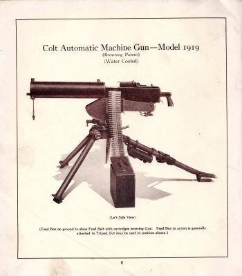 colt machine gun on tripod with box of belt fed ammo
