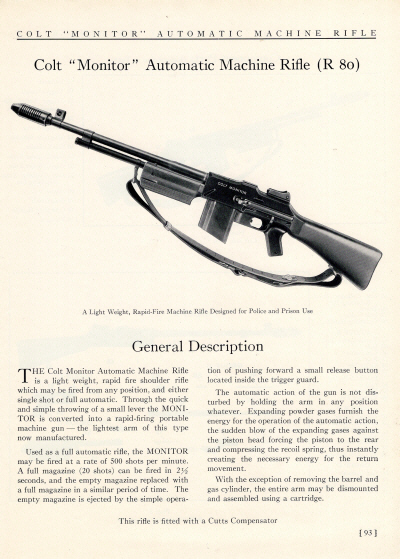 1939 Colt automatic machine guns handbook R 80 monitor