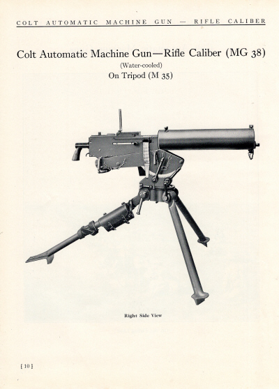 1939 Colt automatic machine guns handbook MG 38 on tripod
