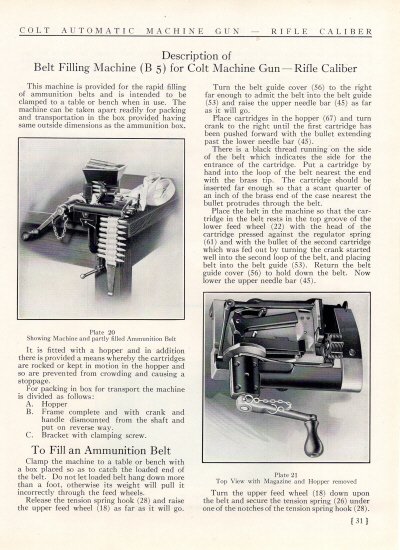 1939 Colt automatic machine guns handbook hand cranked auto loader