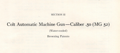 1939 Colt automatic machine guns handbook MG 50 cal.