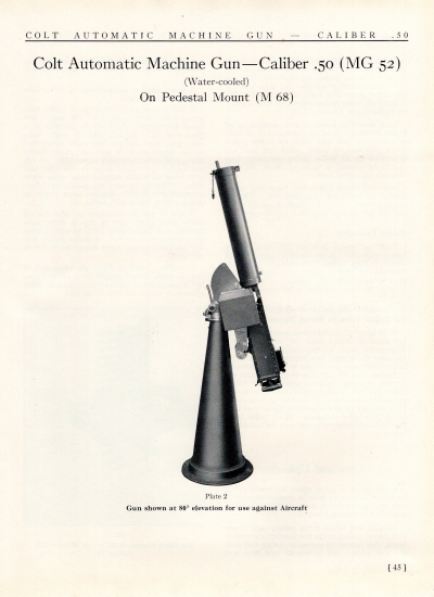 1939 Colt automatic machine guns handbook machine gun on pedestal 