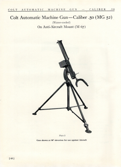 1939 Colt automatic machine guns handbook MG 52 mount