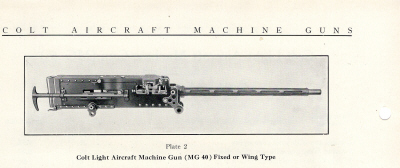 1939 Colt automatic machine guns handbook MG 40 fixed mount