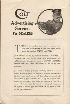 1915 Colt's cuts for dealers hand book instructions