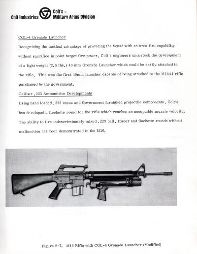1970 Colt light machine gun CMG-2 history of Colt machine guns grenade launcher