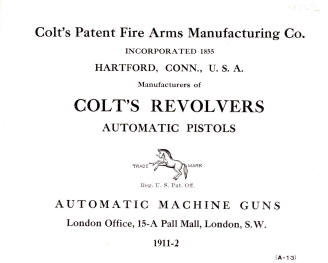 1911-2 Colt catalog page 1