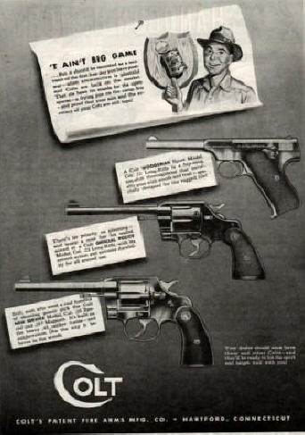 1940s Colt ads showing revolver use