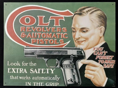 colt hammerless automatic pistol ad c. 1908