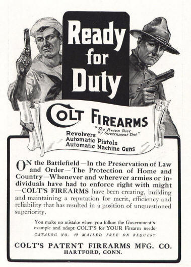 Colt patriotic ad for service men 1917