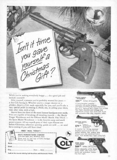 Post-WW-2 Colt ad suggesting a Colt as gift