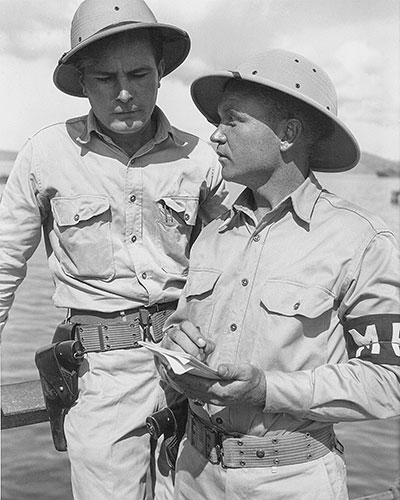 World War II U.S. Army military policemen are armed with .45 ACP M1917
