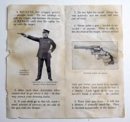 colt shooting instructions inside of pamphlet
