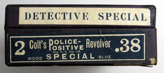Colt Detective Speicial factory box label 1931