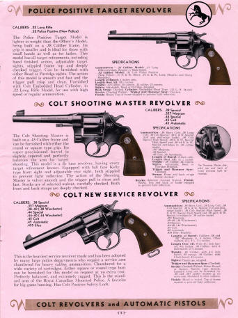 Colt Revolvers and Automatic Pistols Illustrated Price List Oct. 1941 page 5