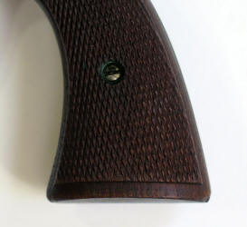 wood grip of Colt  Police Positive Target Pistol .22