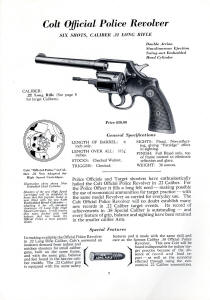 Colt's Official Police Model Revolver .38, 6 in. barrel, 1926 catalog