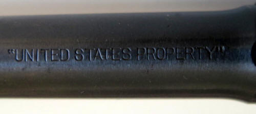 Underside of barrel is marked 'United States Property' 